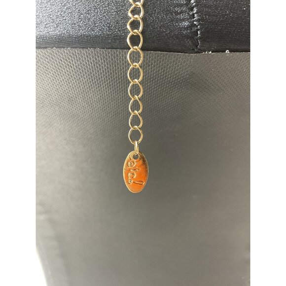 etc! Statement Necklace With Multi-Color Stones & Gold-Tone Chain - Picture 4 of 5